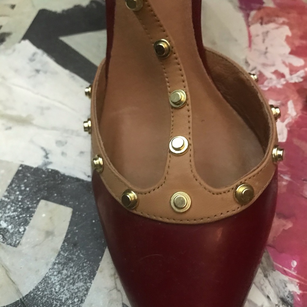 Halogen Red Studded Heels - Picture 3 of 10